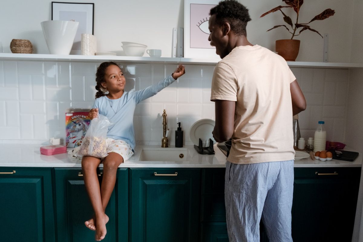 girl on counter